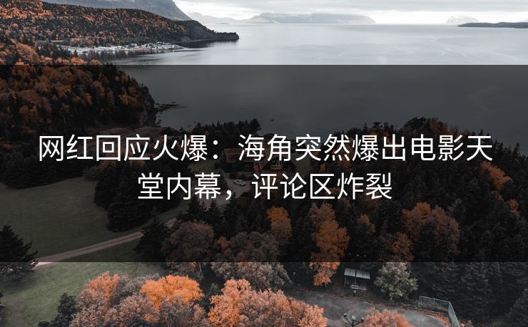 网红回应火爆：海角突然爆出电影天堂内幕，评论区炸裂