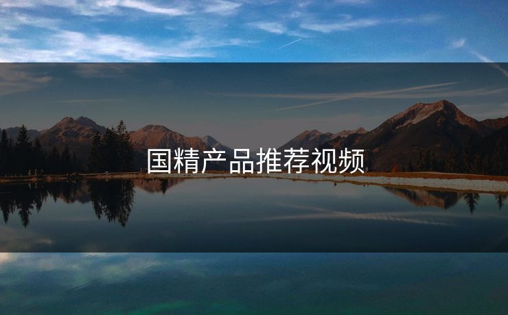 国精产品推荐视频